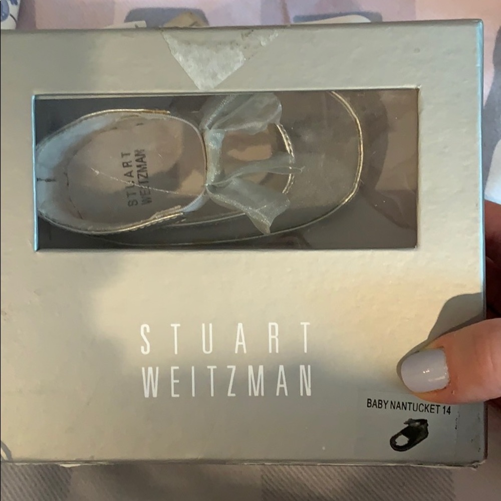 Baby silver Stuart weitzman shoes